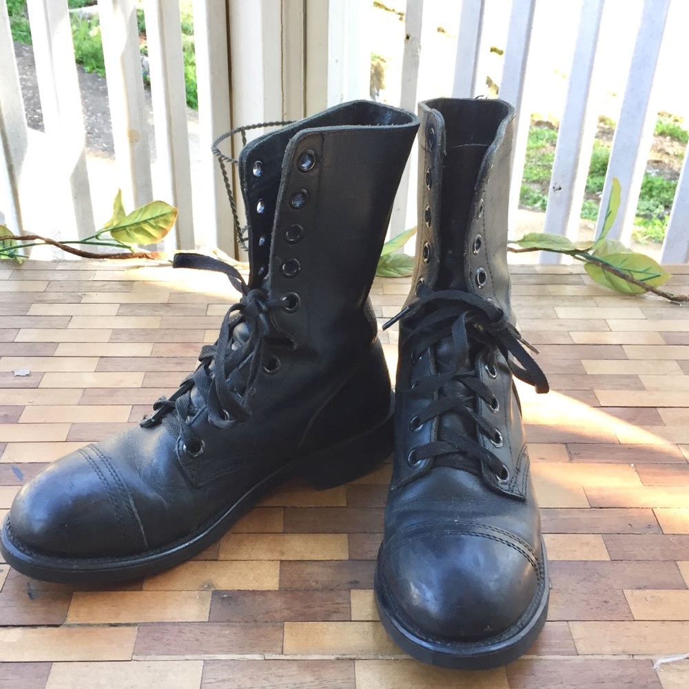 Steel Toe Biltrite Combat Boots, Size 7.5
